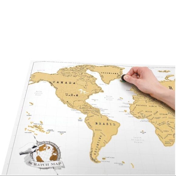 Christmas present perfection 💕Luckies of London scratch map of the world poster - Picture 5 of 5